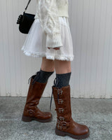 Mini cancan lace skirt