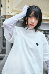 コラボレーションハートTシャツ / PUBLUX × GRAVER - WHITE