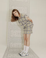 GRANNY SQUARE KNIT MINI SKIRT SAND BEIGE (6691436986486)