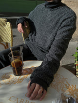 ASCLO Plain Arm Warmer Turtle Neck T (7color)