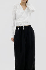 ポイントラップカーディガン / Point wrap cardigan (2color)