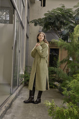 フェイクファーロングコート/FAKE FUR LONG COAT_GREEN TEA