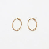 [single earring]14K gold oval earring (s) (6680497029238)