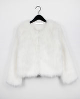 ホワイトファージャケット/white fur jacket