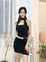 ローズローミニスカート/777. Rose low mini sk (2color)