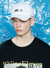 Nine-11 logo ball cap - White (4622105739382)