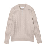 LMN Liton Cable Semi-Ziped Knit (7 colors)