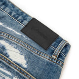 STRAIGHT-LEG DISTRESSED JEANS