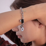 ユニークペンダントウィズボールドチェーンブレスレット/[Unisex] Unique pendant with bold chain bracelet