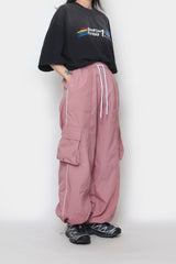 パイピングナイロンカーゴパンツ / Piping nylon cargo pants