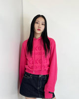 セミクロップシーズンロゴエンブロイダリーフーディ