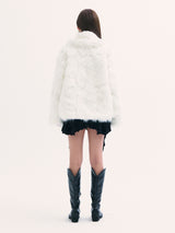 Popo fur jacket WHITE