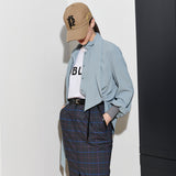 BONNIE BLOCK SKIRT, NAVY CHECK (6628107681910)