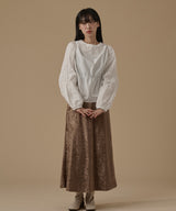 VELVET FLARE SKIRT
