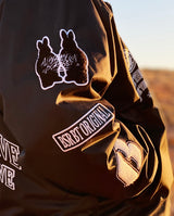 ロゴパッチバーシティジャケット/BSR2223FWJK020 DFR LOGO PATCH VARSITY JACKET BLACK