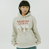 (裏起毛)マルチーズアーカイブフーディー/(Napping)Maltese archive hood