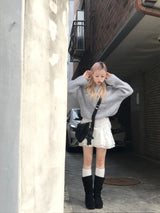 レースフリルコルセットリボンミニスカート