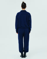 ROMAN TYPO LOGO TRAINING PANTS-NAVY (6680872845430)