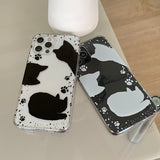 Shawdow Cat White Phone Case 