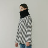 RIBBED NECK WARMER (BLACK) (6645945041014)