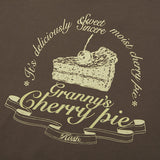 チェリーケーキ柄ジップアップフーディー／CHERRY CAKE PATTERN ZIP UP HOODIE [BROWN]