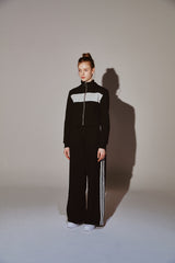 Lace 7 Track Top Black