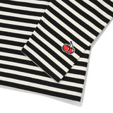 チェリーストライプロングスリーブTシャツ／CHERRY STRIPE LONG SLEEVE T-SHIRT [SALMON PINK]