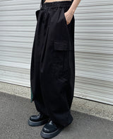 (UNISEX) バギーワイドコットンカーゴパンツ
