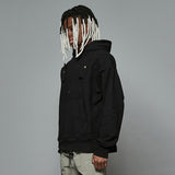 Double Pocket Vest Hood Black 0187 (4644362748022)