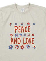 Peace and love short sleeve T-shirts heather ivory (6594389508214)