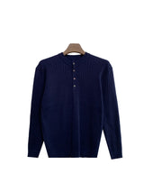 Button Placket Ribbed Knit Top (6684148334710)