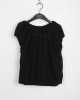 Shaka Ribbon Shirring Boucle Knit T-shirt