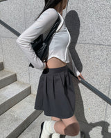 ピンタックスリムT
