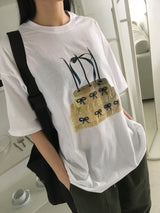 ケーキリボンボクシー半袖Tシャツ