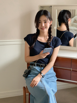 [SHOPPERMADE] Square Raglan Short Sleeve T-Shirt (6color)