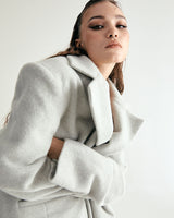 UNISEX HAIRY WOOL COAT JACKET W - BYRDEYE GRAY (6636065325174)