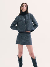 Leona tweed skirt CHARCOLE