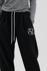 カラーコンビネーションレタリングブラッシュトレーニングパンツ / Color combination lettering brushed training pants (3color)