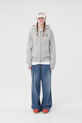 ウィティーバニーフーディージップアップ／WITTY BUNNY HOODIE ZIP UP [MELANGE GRAY]