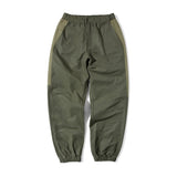 Semi Wide Seperate Block Jogger Pants Olive/Khaki (6604003541110)
