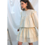 Floria shirring skirt (ivory) (6656433487990)