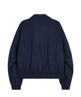 87-STAN031 [Vegan Suede] Voldest Stylish Line Varsity Suede Jacket Navy