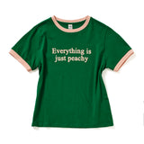 レギュラーフィットツートーンプリントTシャツ / REGULAR FIT TWO TONE PRINT T-SHIRT_GREEN