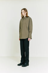Collar Strap Shirt brown khaki (6683679588470)