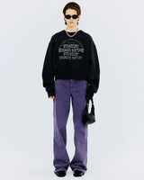 スプレーアーチロゴクロップスウェット/SPRAY ARCH LOGO CROP SWEATSHIRT-CHARCOAL