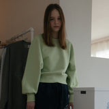 クロップスウェットシャツ/CROP SWEAT SHIRT_GREEN