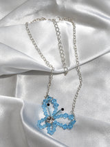 Sky Blue Butterfly Necklace