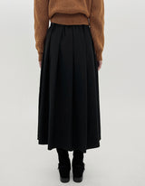 クリーンベルトロングスカート/Clean belt long skirt (2color)