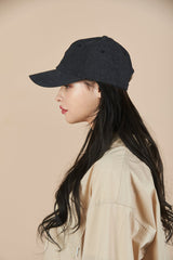 Varzar Logo Over Fit Denim Ball Cap Black