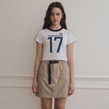 スポーティートラッククロップTシャツ/Sporty track crop t-shirt [2 Color]
